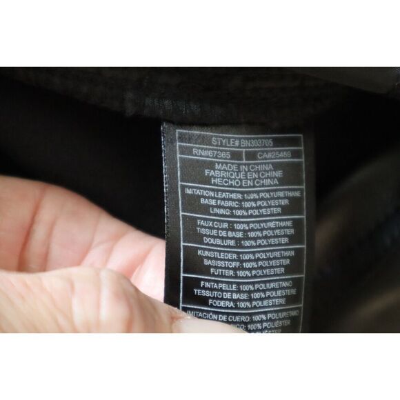 Steve Madden Women Sz 27 Black PU Leather Loren Mid-Rise Straight Leg Pants - Picture 5 of 11